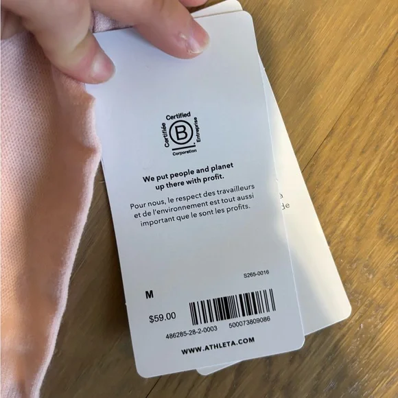 NWT Athleta Orchid Pink Seamless Fitted Ruched Foresthill Wool Ascent Tank M - Picture 7 of 7